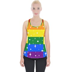 Sparkly Rainbow Flag Piece Up Tank Top by Valentinaart