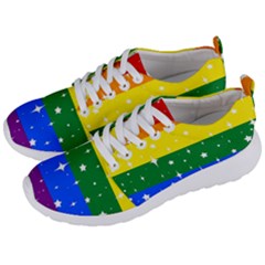 Sparkly Rainbow Flag Men s Lightweight Sports Shoes