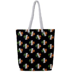 Irish Clover Full Print Rope Handle Tote (small)