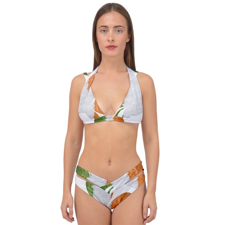 Irish Clover Double Strap Halter Bikini Set