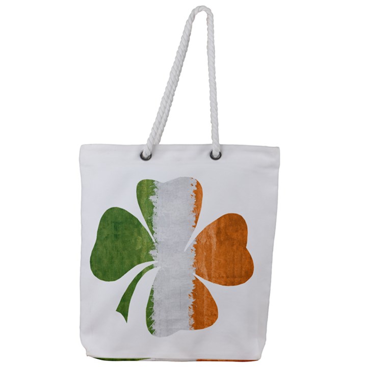 Irish Clover Full Print Rope Handle Tote (Large)