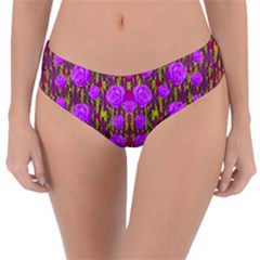 Roses Dancing On A Tulip Field Of Festive Colors Reversible Classic Bikini Bottoms by pepitasart