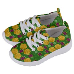 Roses Dancing On  Tulip Fields Forever Kids  Lightweight Sports Shoes