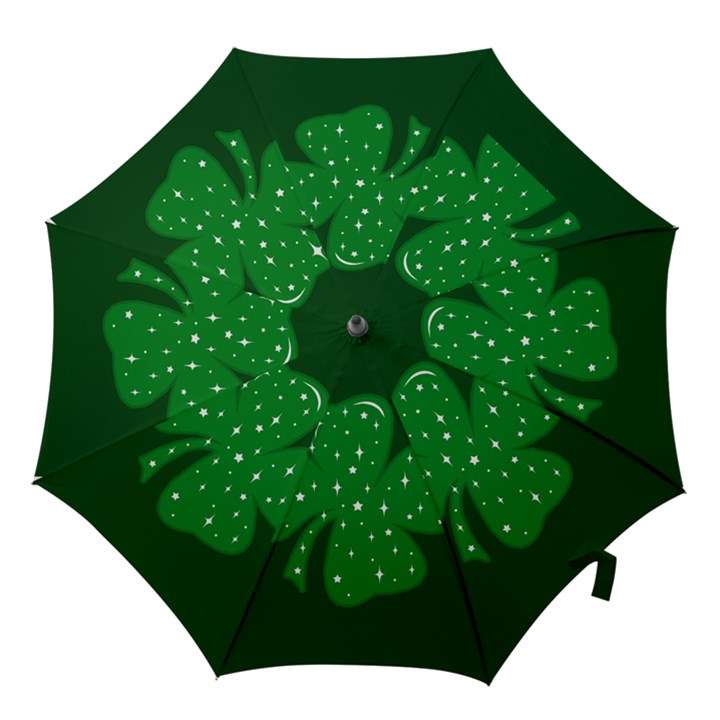 Sparkly Clover Hook Handle Umbrellas (Small)