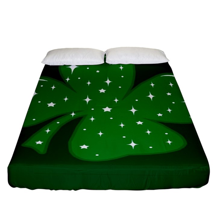 Sparkly Clover Fitted Sheet (King Size)