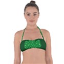 Sparkly Clover Halter Bandeau Bikini Top View1