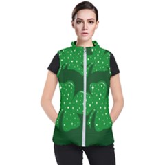 Sparkly Clover Women s Puffer Vest by Valentinaart