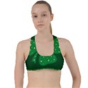 Sparkly Clover Criss Cross Racerback Sports Bra View1