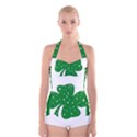 Sparkly Clover Boyleg Halter Swimsuit  View1