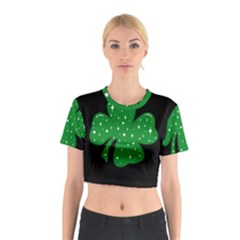 Sparkly Clover Cotton Crop Top by Valentinaart