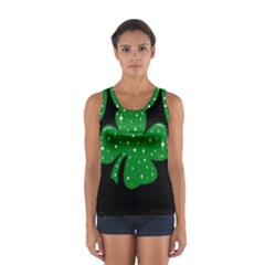 Sparkly Clover Sport Tank Top  by Valentinaart