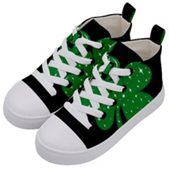 Sparkly Clover Kid s Mid-top Canvas Sneakers by Valentinaart