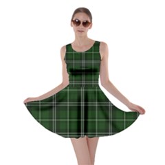 Green Plaid Pattern Skater Dress by Valentinaart