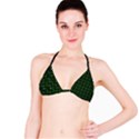 Green Plaid Pattern Bikini Top View1