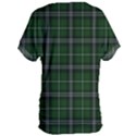 Green Plaid Pattern Women s Oversized Tee View2