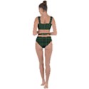 Green Plaid Pattern Bandaged Up Bikini Set  View2