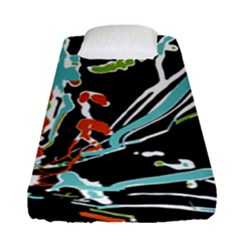 Multicolor Abstract Design Fitted Sheet (single Size) by dflcprints