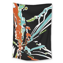 Multicolor Abstract Design Large Tapestry by dflcprints