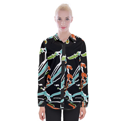 Multicolor Abstract Design Womens Long Sleeve Shirt by dflcprints