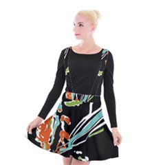 Multicolor Abstract Design Suspender Skater Skirt by dflcprints