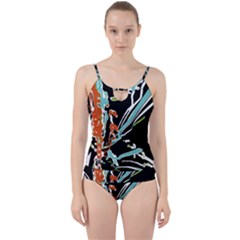 Multicolor Abstract Design Cut Out Top Tankini Set by dflcprints