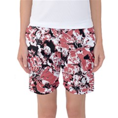 Textured Floral Collage Women s Basketball Shorts by dflcprints