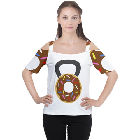 Kettlebelldonut Cutout Shoulder Tee by amfit