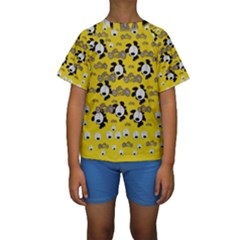 Bikers Out Singing In Spring Time Kids  Short Sleeve Swimwear by pepitasart