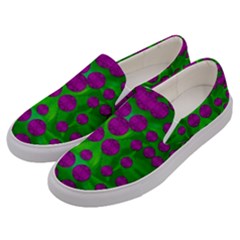 The Pixies Dance On Green In Peace Men s Canvas Slip Ons by pepitasart