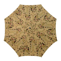 Vintage Floral Pattern Golf Umbrellas