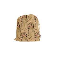 Vintage Floral Pattern Drawstring Pouches (small) 