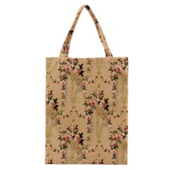 Vintage Floral Pattern Classic Tote Bag