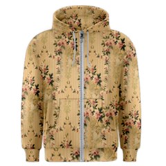 Vintage Floral Pattern Men s Zipper Hoodie