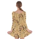 Vintage Floral Pattern Long Sleeve Skater Dress View2