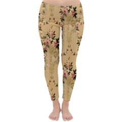 Vintage Floral Pattern Classic Winter Leggings