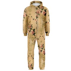 Vintage Floral Pattern Hooded Jumpsuit (men) 