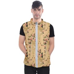 Vintage Floral Pattern Men s Puffer Vest