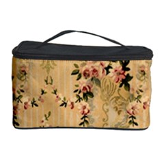 Vintage Floral Pattern Cosmetic Storage Case by paulaoliveiradesign