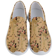 Vintage Floral Pattern Men s Lightweight Slip Ons