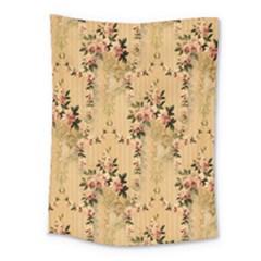 Vintage Floral Pattern Medium Tapestry