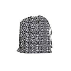 Dark Camo Style Design Drawstring Pouches (Medium) 