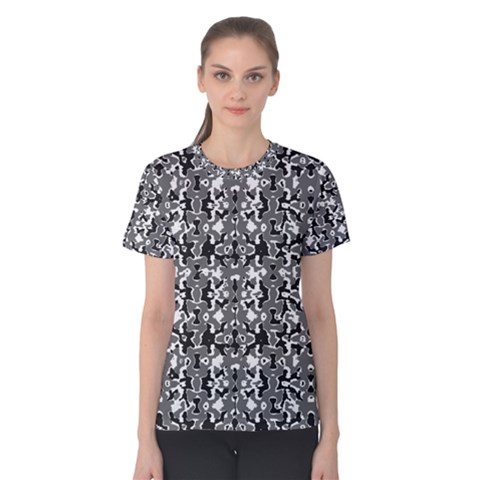 Dark Camo Style Design Women s Cotton Tee by dflcprints