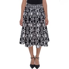 Dark Camo Style Design Perfect Length Midi Skirt