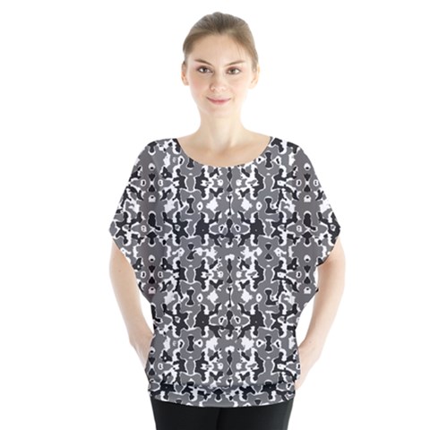 Dark Camo Style Design Blouse by dflcprints