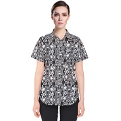 Dark Camo Style Design Women s Short Sleeve Shirt