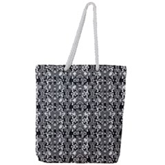 Dark Camo Style Design Full Print Rope Handle Tote (Large)