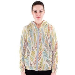 Decorative  Seamless Pattern Women s Zipper Hoodie