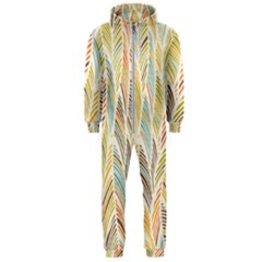 Decorative  Seamless Pattern Hooded Jumpsuit (men) 