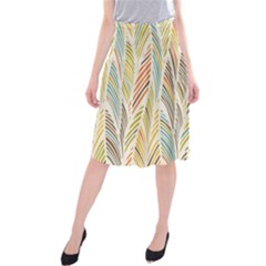 Decorative  Seamless Pattern Midi Beach Skirt by TastefulDesigns