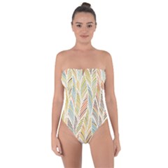 Decorative  Seamless Pattern Tie Back One Piece Swimsuit by TastefulDesigns